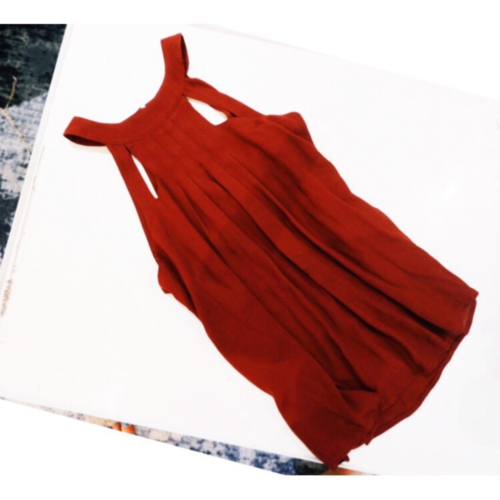 Anthropologie Lost April high neck burgundy top